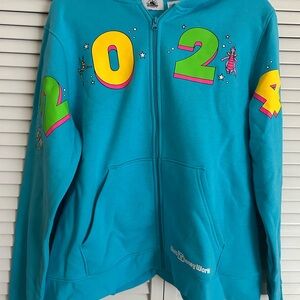 Disney turquoise zip up hoodie 2024